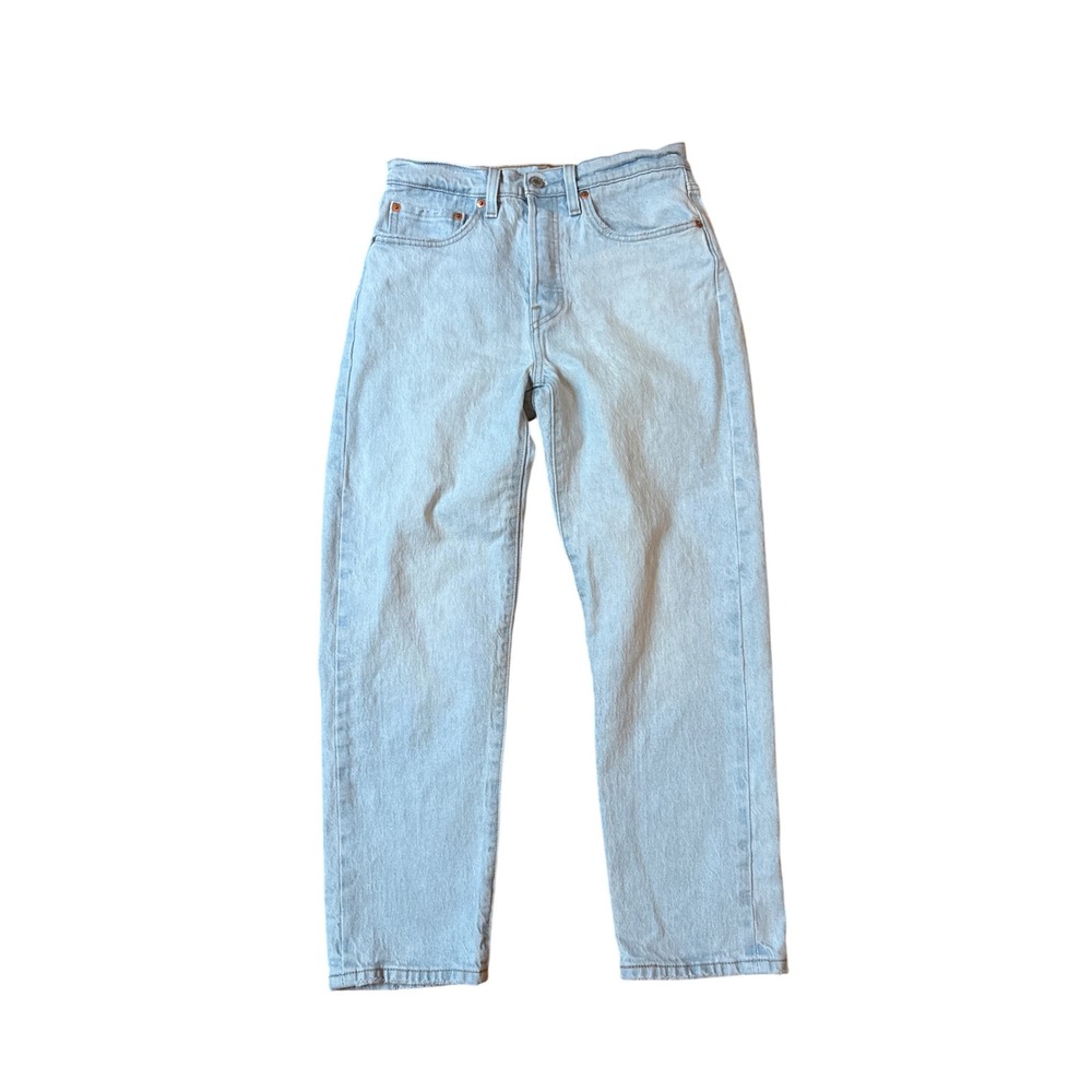 Levi's Wedgie Straight Jeans Women Light Wash High Rise Denim‎ SIZE 26x26